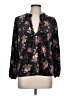 Unbranded 100% Polyester Floral Black 3/4 Sleeve Blouse Size L - photo 1