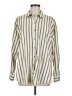 Universal Thread 100% Cotton Stripes Ivory Long Sleeve Button-Down Shirt Size M - photo 1