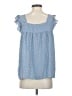 Staccato 100% Polyester Blue Sleeveless Blouse Size S - photo 2