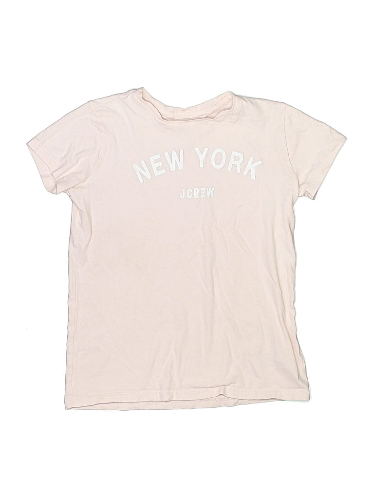 Pre-owned Crewcuts Outlet Kids' Short Sleeve T-shirt In Ivory