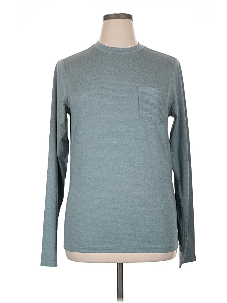 Pre-owned Vuori Long Sleeve Turtleneck In Teal