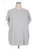 Adrianna Papell Gray Short Sleeve Top Size 1X - photo 1