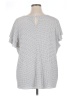 Adrianna Papell Gray Short Sleeve Top Size 1X - photo 2