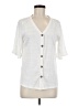 Cable & Gauge Ivory Short Sleeve Blouse Size M - photo 1