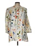 NANETTE Nanette Lepore Silver Long Sleeve Blouse Size L - photo 1