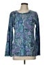 Talbots 100% Wool Paisley Blue Wool Pullover Sweater Size L - photo 1