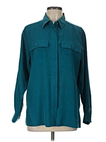 Christie & Jill Long Sleeve Silk Top (view 1)