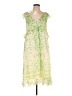 Leon Max 100% Silk Paisley Green Casual Dress Size 12 - photo 1