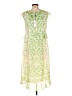 Leon Max 100% Silk Paisley Green Casual Dress Size 12 - photo 2
