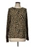 LNA Animal Print Brown Pullover Sweater Size L - photo 1