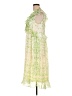 Leon Max 100% Silk Paisley Green Casual Dress Size 12 - photo 5