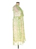 Leon Max 100% Silk Paisley Green Casual Dress Size 12 - photo 4