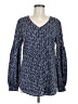 CAbi 100% Polyester Blue Long Sleeve Blouse Size M - photo 1