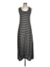 Malloy Stripes Gray Casual Dress Size L - photo 1
