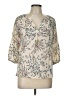 Rose & Thyme 100% Rayon Ivory 3/4 Sleeve Blouse Size L - photo 1