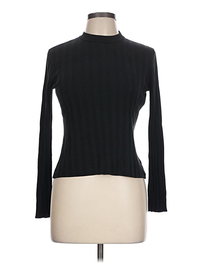 Pre-owned August Silk Silk Pullover Sweater In Black