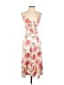 Unbranded 100% Polyester Tropical Pink Ivory Cocktail Dress Size S - photo 1