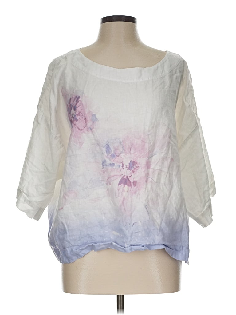 Pre-owned Purejill 3/4 Sleeve Blouse In White