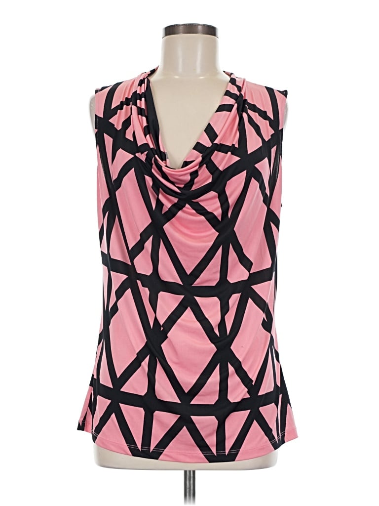 Pre-owned Worthington Tank Top Pink Halter Neckline Tops