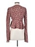 Shein 100% Polyester Burgundy Long Sleeve Blouse Size S - photo 2