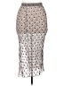 What Lo Wants Polka Dots Silver Casual Skirt Size 0X - photo 1