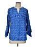 Notations Blue 3/4 Sleeve Blouse Size L - photo 1