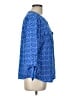 Notations Blue 3/4 Sleeve Blouse Size L - photo 4