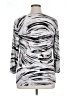 JM Collection Silver 3/4 Sleeve Top Size XL - photo 2