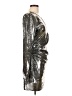 H&M Metallic Silver Cocktail Dress Size L - photo 4