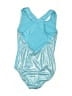 More Than Magic Metallic Silver One Piece Swimsuit Size 7 - 8 - photo 2