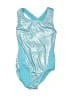 More Than Magic Metallic Silver One Piece Swimsuit Size 7 - 8 - photo 1