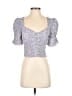 ASTR The Label 100% Polyester Blue Short Sleeve Blouse Size XS - photo 1