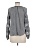 Solitaire 100% Rayon Gray Long Sleeve Blouse Size M - photo 2