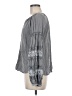Solitaire 100% Rayon Gray Long Sleeve Blouse Size M - photo 5