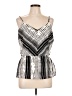 Veronica M. 100% Polyester Silver Sleeveless Blouse Size L - photo 1