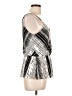 Veronica M. 100% Polyester Silver Sleeveless Blouse Size L - photo 4