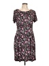 Connected Apparel Floral Black Casual Dress Size 12 (petite) - photo 1