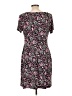Connected Apparel Floral Black Casual Dress Size 12 (petite) - photo 2