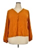 Old Navy Orange Long Sleeve Blouse Size XXL - photo 1