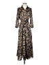 Pinko 100% Polyester Animal Print Brown Casual Dress Size EU (IT) 40 / US 4 - photo 1