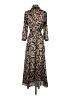 Pinko 100% Polyester Animal Print Brown Casual Dress Size EU (IT) 40 / US 4 - photo 2