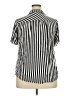 Torrid Stripes Ivory Short Sleeve Blouse Size 2X Plus (2) - photo 2