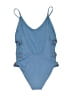 Aerie Solid Blue One Piece Swimsuit Size S - photo 2