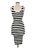 Shein 100% Polyester Stripes Ivory Casual Dress Size M - photo 2