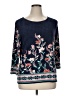 JM Collection Blue 3/4 Sleeve Top Size XL - photo 1
