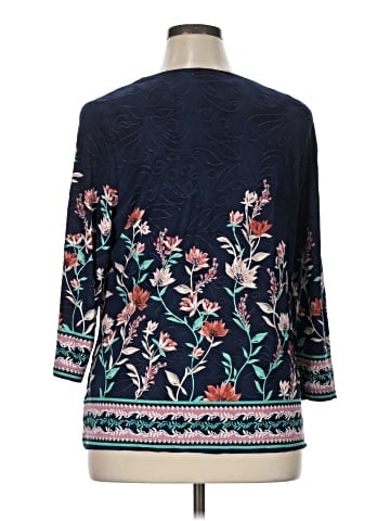 JM Collection 3/4 Sleeve Top (view 2)