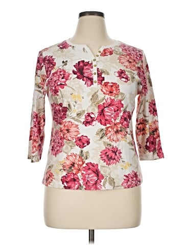 Karen Scott 3/4 Sleeve Blouse (view 1)