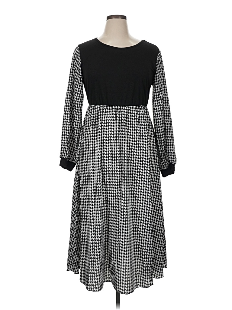 Pre-owned Shein Curve Casual Dress In Black