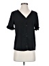 CeCe Black Short Sleeve Blouse Size S - photo 1