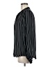 L'Agence 100% Silk Stripes Black Long Sleeve Silk Top Size Med (2) - photo 5